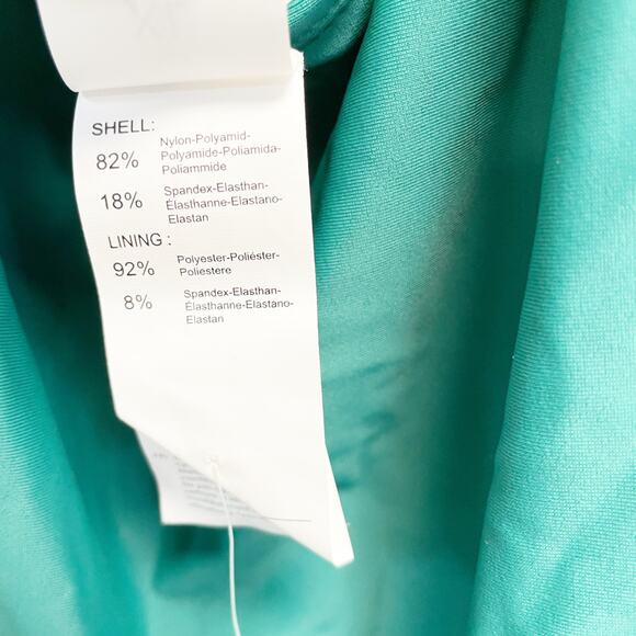 Cupshe Women's Ruched Cross Back One Piece Swimsuit Green Size Large - Picture 7 of 7